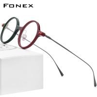 ราคา FONEX Acetate กรอบแว่นตา Titanium กรอบแว่นตาผู้หญิง2022ใหม่ Vintage Retro รอบแว่นตาผู้ชายแว่นตา F85701 (13363528425)