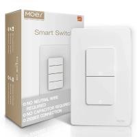 ราคา MOES Tuya ZigBee Smart Light Switch US Push Button Wall Switch Work With Alexa Google Home Neutral Wire No Neutral Wire Required (20757403441)
