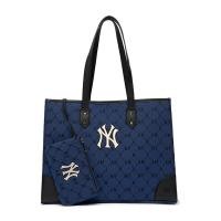 ราคา พร้อมส่ง ของแท้ MLB tote bag handbag shoulder กระเป๋า DIA JACQUARD MONOGRAM กระเป๋าทรงโท้ท เป๋าช้อปปิ้ง สุภาพสตรีไหล่ก (19362720035)