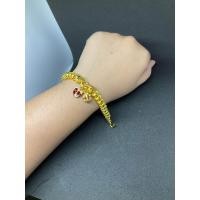 ราคา สร้อยข้อมือ ลายเม็ดข้าวโพด ห้อยจี้ลงยาน้ำหนัก3บาท หุ้มทองแท้หนาพิเศษ (20847126459)