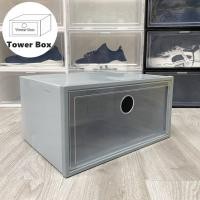 ราคา กล่องรองเท้าฝาข้าง กล่องเก็บของ แบบฝาข้าง กล่องอเนกประสงค์ ฝาเปิด ปิด พร้อมรูระบายอากาศ วางซ้อนต่อกันได้ (13353288513)