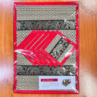 ราคา แผ่นรองจาน รองแก้วน้ำ ที่รองจาน ที่รองแก้ว แบบ 6 ที่ ทำจากเสื่อกก ทำความสะอาดได้ ของแต่งบ้าน ราคาถูก (16601562433)