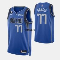 ราคา 2022 23 New Original NBA Dallas Mavericks 77 Luka Doncic Jersey Swingman Heat pressed (19776067540)