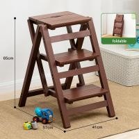 ราคา XINLANYASHE เก้าอี้บันไดไม้แข็งแบบพับได้เก้าอี้บันไดบันไดชุดอาหารแบบเรียบบนบาร์อเนกประสงค์ในร่มทำจากเก้าอี้สำหรับปีน (20000862335)
