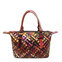 ราคา BeeGreen กระเป๋าถือผู้หญิงหลากสีทอหนังสีดำถักด้วยมือขนาดใหญ่กระเป๋าใส่โน๊ตบุ๊คแบบพกพาสไตล์ประจำชาติ (19577021061)
