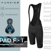 ราคา ผ่อน 0 กางเกงเอี้ยมปั่นจักรยาน Funkier Robio Elite Bib F 1 pad (13333097912)