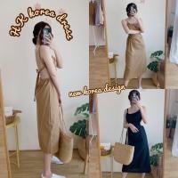 ราคา EN เดรสสายเดี่ยวคอรูด เว้าเอว โชว์หลัง เดรสยาวโชว์หลัง เดรสสีเอิร์ธโทน เดรสเกาหลี เดรสสไตล์เกาหลี (13599159482)