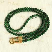 ราคา สร้อยคอหยกแท้ หยกจักรพรรดิ 4 มม 22 นิ้ว แต่ง ไหมทองแท้ ตะขอ ชุบทอง ลงยา YTG 7148 (16199954475)
