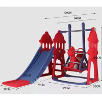 ราคา สไลเดอร์เด็ก ลายน่ารัก มีชิงช้า พร้อมแป้นบาส ลูกบาส ปลอดภัยค่ะ (16309252332)