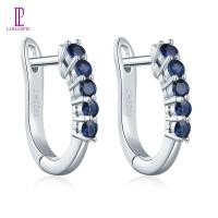 ราคา ธรรมชาติที่มีค่าไพลินสีฟ้า925ต่างหูเงินสำหรับผู้หญิง0 4กะรัตเครื่องประดับพลอยแท้ (20302382953)