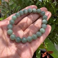 ราคา 9JA GR สร้อยข้อมือหยกเขียวจักรพรรดิ 9 มิลโปร่งแสง สียอดนิยม ข้อมือหยก กำไลหยก เขียว ไหมยืด (20548445412)