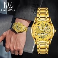 ราคา นาฬิกา LouisWill แฟชั่นของผู้ชายนาฬิกาข้อมือสำหรับผู้ชายแบบสามตากันน้ำได้นาฬิกานาฬิกาควอตซ์กันน้ำสายรัดเหล็กดูเรียบง่ายนาฬิกาข้อมือแฟชั่นสำหรับผู้ชายนาฬิกาข้อมือสำหรับผู้ชายนาฬิกาข้อมือสำหรับผู้ชายหรู