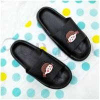 ราคา T66 รองเท้าแตะแบบสวม รองเท้าผู้หญิง ลายน้องเปโกะ น่ารัก 2สี ขาวดำ วัสดุยาง ทนทาน (14620392380)