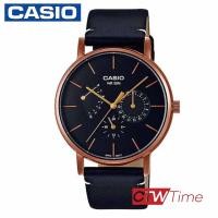 ราคา CASIO Standard นาฬิกาข้อมือผู้ชาย สายหนัง รุ่น MTP E320RL 1EVDF สีดำ หน้าปัดสีดำ (7942638438)