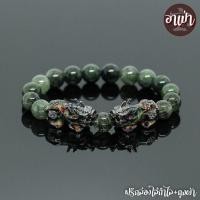 ราคา อาเป่า หินไหมเขียว Green Rutile Quartz เกรด Premium ขนาด 10 มิล ประดับปี่เซียะ 5 ธาตุ 1 คู่ ปี่เซียะเปลี่ยนสี ปี่เซียะ 5 สี คัดหิน หินสามัคคี (18467380185)