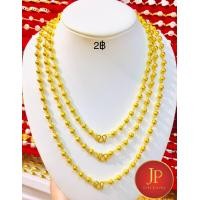 ราคา สร้อยคอลายเม็ดประคำ 6 0มิม น้ำหนัก2บาท ทองชุบ ทองหุ้ม สวยเสมือนจริง JPgoldjewelry (19351809539)