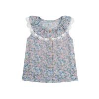 ราคา Chelsee เสื้อเชิ้ตคอกลม ติดกระดุม เด็กผู้หญิง รุ่น 237933 ชายคอประดับลูกไม้ แขนกุด ลายดอกไม้ ผ้า 100 Cotton อายุ 2 10ปี เสื้อผ้าแฟชั่นเด็กโต (20318265157)