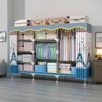 ราคา ตู้เสื้อผ้า Leego 26 มม ตู้แขวนผ้าแขวนผ้าไม้กรอบติดตั้งง่าย 2m5 โครงเหล็กขนาดใหญ่พิเศษกันน้ำทนทานสวยงามความจุขนาดใหญ่ (19925047342)