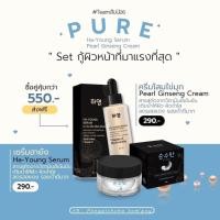 ราคา 1 แถม 1 ครีมโสมไข่มุกเพียว เซรั่มฮายัง ครีมโสมพี่ฟ้า ครีมโสมไข่มุกเกาหลีเพียว แบรนด์PURE (21183528278)