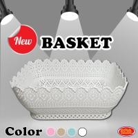 ราคา ตะกร้าเหลี่ยม ตะกร้าพลาสเทล ตะกร้าใส่ของ ทรงสี่เหลี่ยมพื้นผ้า ของใช้ในบ้าน ผลิตจากพลาสติกเกรดพรีเมี่ยม สีพาสเทล (3903114845)