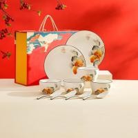 ราคา SY SHOP ชุดจานชามเซรามิค ลายดอกไม้ จานลายเซรามิคกระเบื้อง 1เซ็ต 10ชิ้น NO Z53 (20617070630)