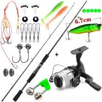 ราคา เบ็ดตกปลาคบชุดราคาถูกๆ เบ็ดตกปลาและรีลตั้ง 2ส่วนคาร์บอนไฟเบอร์คันเบ็ด แหวนคู่มือเซรามิก รอกสปินนิ่ง 200 ล้อปล ขนาดเล็กที่มีสาย (20933866889)