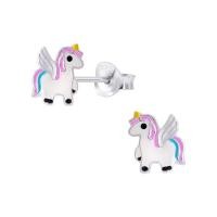 ราคา Silver thai Kids silver stud earrings with colorful unicorn designต่างหูเงินเด็กลายยูนิคอร์นสีสันสดใสเด็กใส่ได้ไม่แพ้คะ (10393331131)