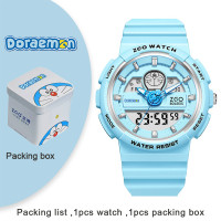 ราคา 100 Doraemonนาฬิกาโดราเอมอนแท้สำหรับเด็กนาฬิกากันน้ำสำหรับเด็กผู้หญิง Jam Tangan Digital สำหรับเด็กผู้ชายเด็กๆนาฬิกาข้อมือวันเกิดกันรอยขีดข่วน8632 (18452067767)