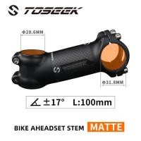 ราคา TOSEEK แฮนด์บาร์รถจักรยาน31 8มม อลูมิเนียม ก้านคาร์บอนมุม6 17องศา Mtb จักรยานเสือหมอบสเต็มอะไหล่สำหรับจักรยาน (12078909030)