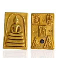 ราคา พระสมเด็จเปียกทอง หลังชุดเบญจภาคี ฝังเม็ดแร่ สมเด็จวัดระฆัง พระเครื่องยอดนิยม (21249060079)