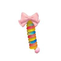 ราคา บ้านพลู ยางรัดผม สายโทรศัพท์ สีรุ้ง ดอกไม้ โบว์ น่ารัก มัดผม เด็กสาว (20387040992)