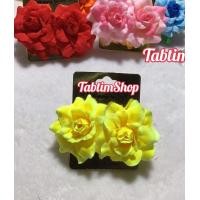 ราคา ราคาต่อคู่ต่างหูกุหลาบทองกวาวต่างหูหนีบมียางรองกันเจ็บต่างหูดอกไม้ ตุ้มหูทองกวาว เครื่องประดับทองกวาว (905334838)