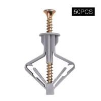 ราคา พุกร่ม พุกผีเสื้อ พุกยิปซั่ม ปุ๊ก พุก พลาสติก ปุ๊กผีเสื้อ ยึดฝ้า เพดาน ผนังกลวง ผนังเบา สกรูเกลียวปล่อย ปุ๊กผี้เสื้อ แพ็ค50ตัว Simpler (12168422203)