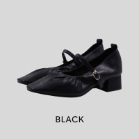 ราคา Plush Studios Elle Pump Shoes รองเท้า ballerina pump สูง 1 5 สายคาดหน้าเท้า (19561714520)