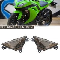 ราคา Areyourshop ไฟเลี้ยวหน้า LED สำหรับ KAWASAKI NINJA 250 300 400 650 1000ควัน ZX6R (19654446087)