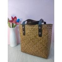 ราคา กระเป๋าสาน งาน handmade น่ารักมาก ขนาด 8 11นิ้วกล่องสานใส่ของ กล่องใส่ของ (16678193682)