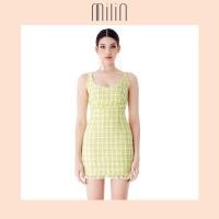 ราคา MILIN Checked tweed scoop neckline fitted mini dress เดรสสั้นผ้าทวีต ลายตาราง คอลึก ทรงเข้ารูป Bora Bora Dress สีชมพู สีเขียวมะนาว Pink Lime Green (7171498413)