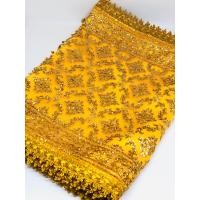 ราคา ผ้าสไบห่มพระพุทธรูป สำหรับองค์พระหน้าตัก 40 นิ้ว ความยาว 2 เมตร ลายไทยสีทอง (13633363751)