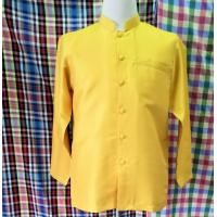 ราคา เสื้อสูทพระราชทานชายแขนยาว ผ้าเงา ผ้าไหม อิตาลีเกรด A อัดในตัว คอปก เนื้อผ้าเงา กระเป๋าเจาะ ไซค์ (5147706154)