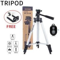 ราคา รุ่นใหม่ ปรับได้หลายระดับ Tripod กล้อง ขาตั้งกล้อง รุ่นTF3110 แถมฟรี ที่หนีบโทรศัพท์ ขาตั้งโทรศัพท์ ขาตั้งกล้องแบบ3ข้อ (4530624549)