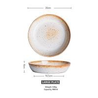 ราคา OMK ถาดลึกงานฝีมือภาชนะดินเผาผิวหยาบสไตล์วินเทจชามสลัดเครื่องใช้โต๊ะอาหารเซรามิค (7706087874)