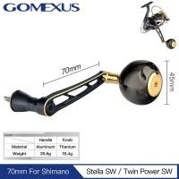 ราคา Gomexus พาวเวอร์ที่จับแกนหมุนพร้อมลูกบิดไทเทเนียม70มม ใช้กับ Shimano Stradic SW Saragosa SW Stella SW Twin Power SW Saltwater รอกม้วนตกปลา LMY (17807306503)