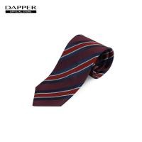 ราคา DAPPER เนคไท 7 5 cm Striped Jacquard Tie สีแดง (21243286887)