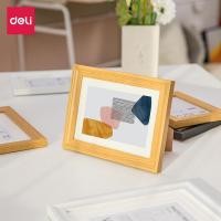 ราคา Deli กรอบรูป กรอบรูปมินิมอล ขนาด 4x6 5x7 6x8 นิ้ว A4 ขาว ดำ สีไม้ หูแขวนผนัง ภาพเสริมที่ระลึก มีขาตั้งและแขวน Photo Frame (13952297551)