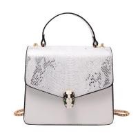 ราคา COD กระเป๋าถือแบบนิ่ม 2022 กระเป๋าสี่เหลี่ยมขนาดเล็กสองช่องลายหนังงูใหม่โซ่หนักกระเป๋าสะพายข้างกระเป๋าแฟชั่นอินเทรนด์ (16866863686)