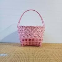 ราคา กระเป๋าสานเส้นพลาสติก แบบตะกร้าทรงกลมใบเล็ก ขนาดกว้าง 25 ซม ยาว 25 ซม สูง 17 ซม (16293553929)