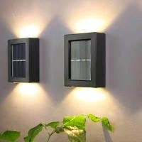 ราคา Vimite ไฟโซล่าเซล Led Solar Light Outdoor โคมไฟกันน้ำ ไฟอัตโนมัติ โคมไฟติดผนัง Up And Down Lighting ไฟตกแต่งสวน ไ ฟถนนโซล่าเซล for ไฟติดบ้าน House Fence ไฟตกแต่ง (8282470898)