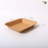 ราคา จานกระดาษคราฟท์เหลี่ยม ถาดอาหารกระดาษคราฟท์ ถาดขนม ถาดอาหาร (14423569162)