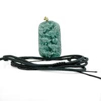 ราคา จี้หยกแกะลายมังกร จี้หยกมังกรเก้าตัว 9มังกร หยกแท้ Jadeite A พร้อมเชือกร่มสำหรับร้อยขึ้นคอ (21211852550)