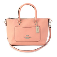 ราคา กระเป๋าถือ COACH แท้ หนังแท้ หนังนื่ม รุ่นหรู ใบเล็กน่ารัก มีสายยาว มีช่องด้านหน้า รุ่นใหม่ COACH 31466 MINI EMMA SATCHEL IN PEBBLE LEATHER PETAL สีชมพู (7615199408)